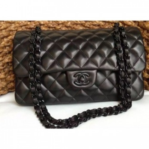 Chanel So Black Medium Classic Flap Bag 1112 in Lambskin AQ01723