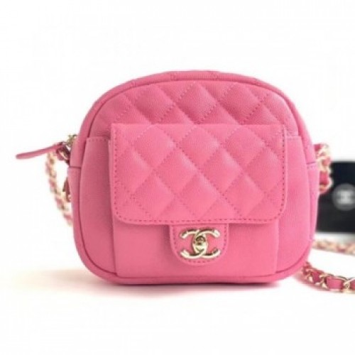 Chanel Grained Calfskin Small Camera Case Bag AS0005 Pink 2019 AQ01029