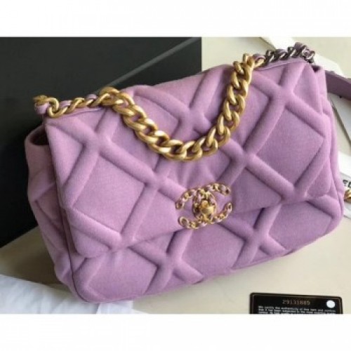 Chanel 19 Small Jersey Flap Bag AS1160 Mauve 2020 AQ03464 Chanel 19 Small Jersey Flap Bag AS1160 Mauve 2020 AQ03464