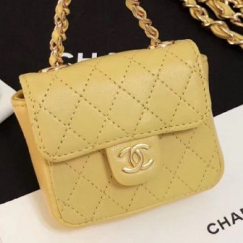 Chanel Quilting Lambskin Super Mini Waist Bag Yellow 2019 Collection AQ04032