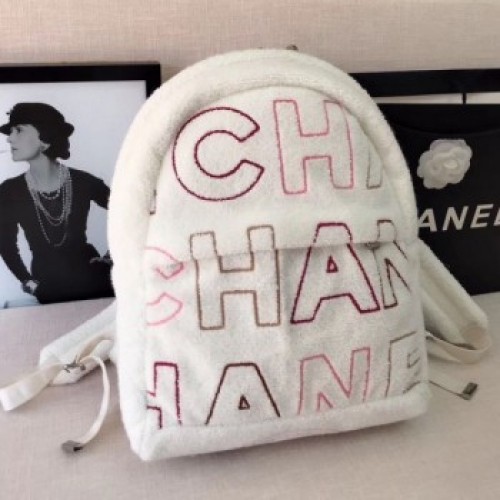 Chanel Shearling Lambskin Backpack AS1025 White 2019 Collection AQ02874 Chanel Shearling Lambskin Backpack AS1025 White 2019 Collection AQ02874