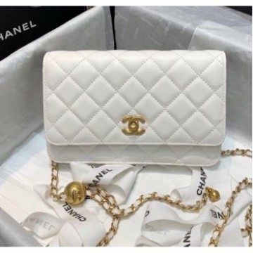Chanel Metal Wallet on Chain WOC Bag AP1450 White 2020 Collection AQ02810 Chanel Metal Wallet on Chain WOC Bag AP1450 White 2020 Collection AQ02810