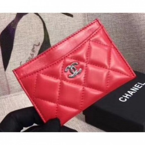 Chanel Lambskin Classic Card Holder A31510 Red AQ01035 Chanel Lambskin Classic Card Holder A31510 Red AQ01035