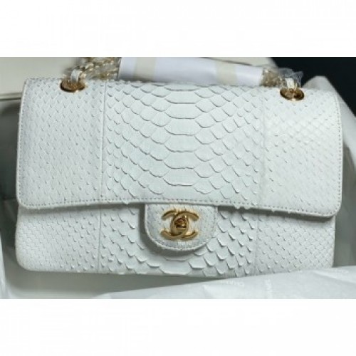 Chanel Python Classic Flap Medium Bag A1112 55 AQ03409
