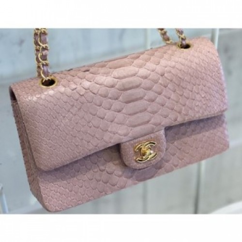 Chanel Python Classic Flap Medium Bag A1112 50 AQ00991 Chanel Python Classic Flap Medium Bag A1112 50 AQ00991