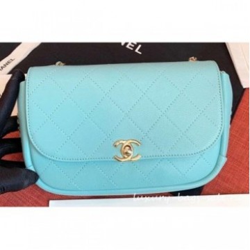 Chanel Casual Trip Messenger Flap Bag Light Green 2019 AQ01886 Chanel Casual Trip Messenger Flap Bag Light Green 2019 AQ01886
