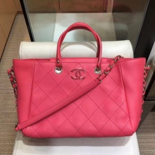 Chanel Chevron Pleated Bucket Bag Pink 2019 Collection AQ03376