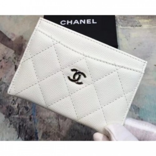 Chanel Caviar Leather Classic Card Holder A31510 White AQ03696 Chanel Caviar Leather Classic Card Holder A31510 White AQ03696