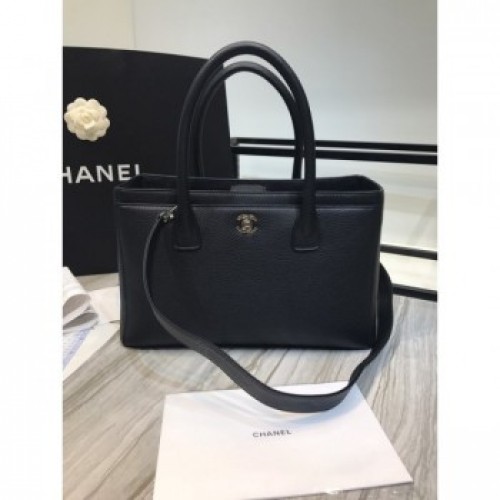 Chanel Calfskin & Silver-Tone Metal A91868 black AQ02404 Chanel Calfskin & Silver-Tone Metal A91868 black AQ02404