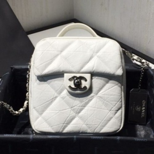 Chanel Quilted Vintage Leather Camera Case Bag AS1323 White 2020 Collection AQ01473 Chanel Quilted Vintage Leather Camera Case Bag AS1323 White 2020 Collection AQ01473
