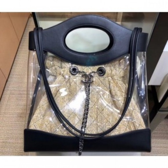 Chanel PVC/Calfskin Chanel 31 Shopping Bag AS0517 Black 2019 AQ00760 Chanel PVC/Calfskin Chanel 31 Shopping Bag AS0517 Black 2019 AQ00760