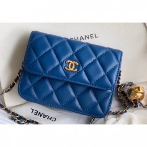Chanel Lambskin Waist Bag AP1465 Blue 2020 AQ00538