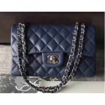 Chanel Caviar Leather Classic Flap Small Bag A01113 Haze Blue/Silver 2018 AQ02812 Chanel Caviar Leather Classic Flap Small Bag A01113 Haze Blue/Silver 2018 AQ02812