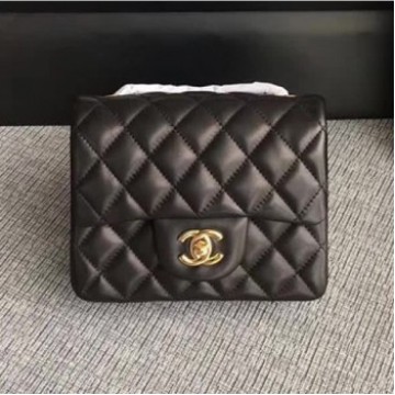Chanel Classic Flap Mini Bag A1115 in Lambskin Leather Black with Golden Hardware AQ03047 Chanel Classic Flap Mini Bag A1115 in Lambskin Leather Black with Golden Hardware AQ03047