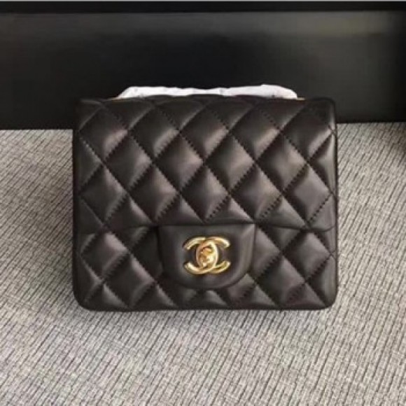 Chanel Classic Flap Mini Bag A1115 in Lambskin Leather Black with Golden Hardware AQ03047 Chanel Classic Flap Mini Bag A1115 in Lambskin Leather Black with Golden Hardware AQ03047