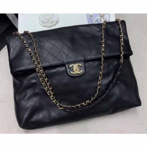 Chanel Calfskin Quilting Leather Flap Bag Black 2020 AQ02566