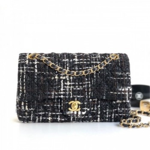 Chanel Lurex Tweed Medium Flap Bag Black/White 2019 Collection AQ02174 Chanel Lurex Tweed Medium Flap Bag Black/White 2019 Collection AQ02174