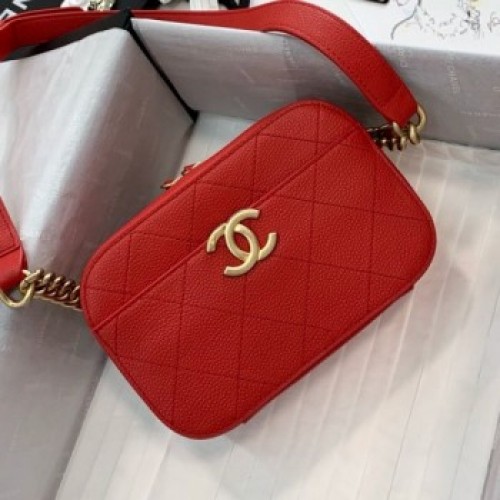 Chanel Grained Calfskin Waist Bag/Belt Bag AS0311 Red 2019 Collection AQ01367 Chanel Grained Calfskin Waist Bag/Belt Bag AS0311 Red 2019 Collection AQ01367