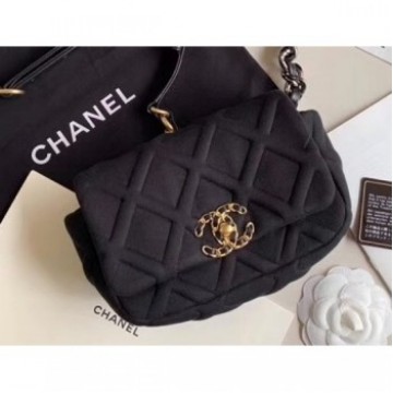 Chanel 19 Jersey Waist Bag AS1163 Black 2020 AQ03299 Chanel 19 Jersey Waist Bag AS1163 Black 2020 AQ03299
