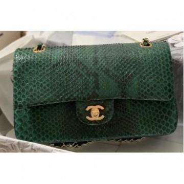 Chanel Python Classic Flap Medium Bag A1112 44 AQ01042