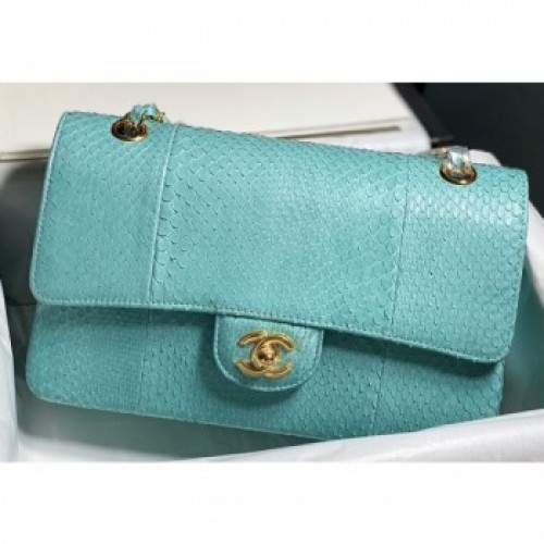 Chanel Python Classic Flap Medium Bag A1112 56 AQ01986 Chanel Python Classic Flap Medium Bag A1112 56 AQ01986