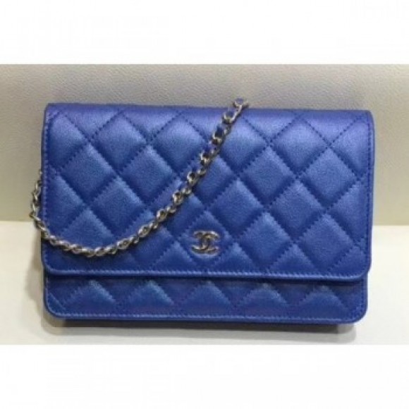 Chanel Iridescent Pearl Caviar Wallet On Chain WOC Bag Blue 2019 AQ03426 Chanel Iridescent Pearl Caviar Wallet On Chain WOC Bag Blue 2019 AQ03426