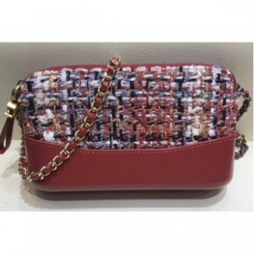 Chanel Gabrielle Clutch With Chain Bag A94505 Tweed/Calfskin Red 2018 AQ03599 Chanel Gabrielle Clutch With Chain Bag A94505 Tweed/Calfskin Red 2018 AQ03599