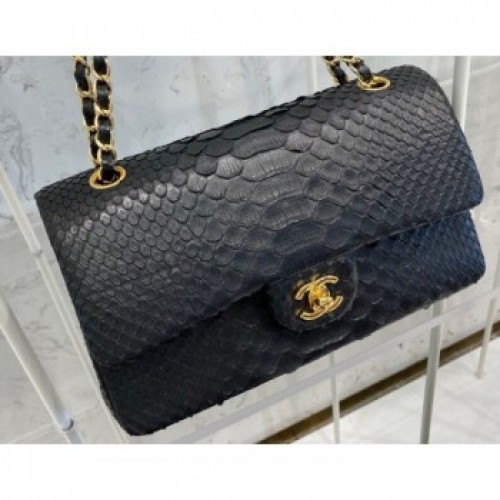 Chanel Python Classic Flap Medium Bag A1112 45 AQ00944 Chanel Python Classic Flap Medium Bag A1112 45 AQ00944