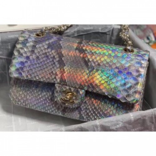 Chanel Python Classic Flap Medium Bag A1112 29 AQ04191 Chanel Python Classic Flap Medium Bag A1112 29 AQ04191