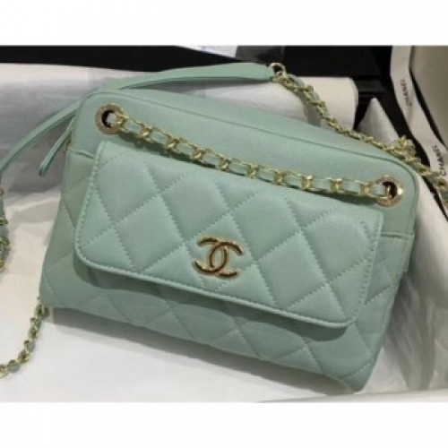 Chanel Small Camera Case Bag AS1367 Grained Calfskin Light Green 2020 AQ02439 Chanel Small Camera Case Bag AS1367 Grained Calfskin Light Green 2020 AQ02439