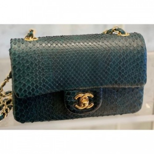 Chanel Python Classic Flap Small Bag A1116 08 AQ03593