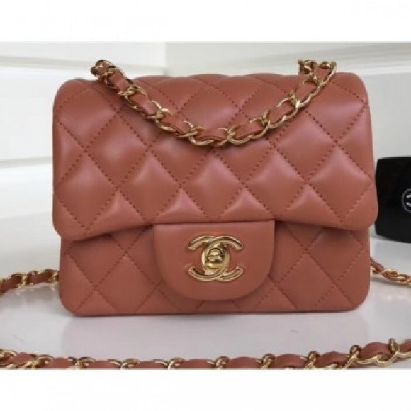 Chanel Lambskin Mini Classic Flap Bag A1115 Caramel AQ03448 Chanel Lambskin Mini Classic Flap Bag A1115 Caramel AQ03448