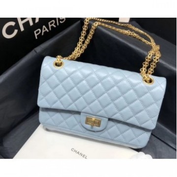 Chanel Original Quality 2.55 Reissue Size 227 Bag azure with gold hardware AQ01272 Chanel Original Quality 2.55 Reissue Size 227 Bag azure with gold hardware AQ01272