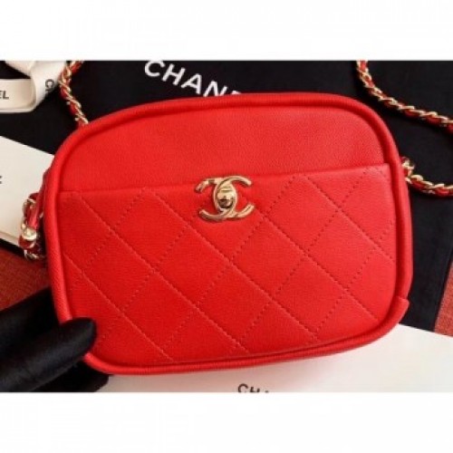 Chanel Casual Trip Small Camera Case Bag AS0137 Red 2019 AQ03151