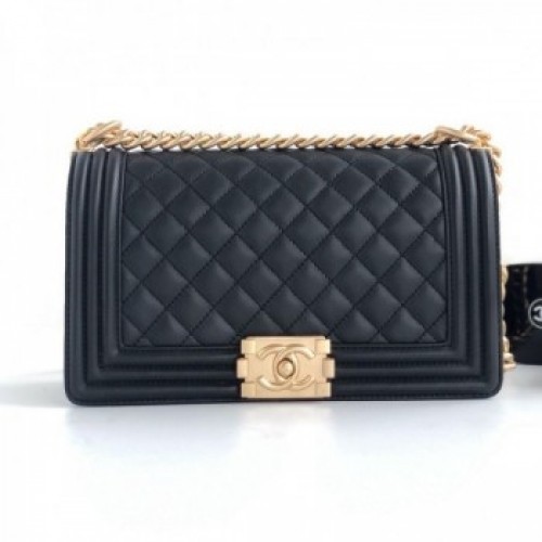 Chanel Quilted Calfskin Medium Boy Flap Bag A67086 Black 2019 Collection AQ03038 Chanel Quilted Calfskin Medium Boy Flap Bag A67086 Black 2019 Collection AQ03038