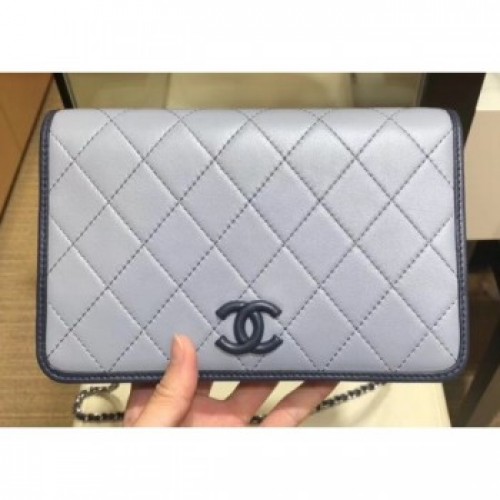 Chanel Lambskin Wallet On Chain WOC Bag AP0059 Light Gray 2019 AQ03946 Chanel Lambskin Wallet On Chain WOC Bag AP0059 Light Gray 2019 AQ03946