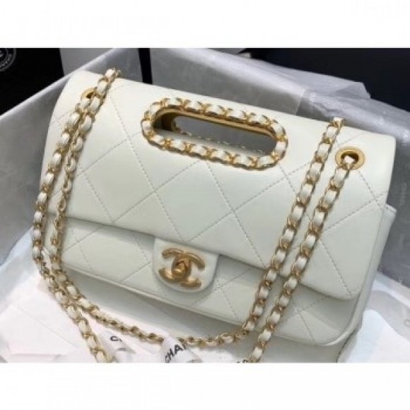 Chanel Chain Small Flap Bag AS1466 White 2020 AQ03412 Chanel Chain Small Flap Bag AS1466 White 2020 AQ03412