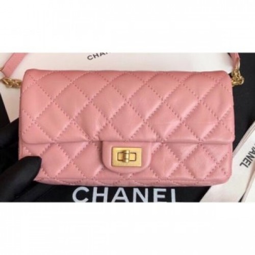 Chanel Aged Calfskin 2.55 Reissue Waist Bag A57791 Pink 2019 AQ02049