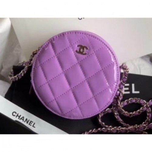 Chanel Round Classic Clutch with Chain Bag AP0245 Patent Mauve 2020 AQ03588 Chanel Round Classic Clutch with Chain Bag AP0245 Patent Mauve 2020 AQ03588