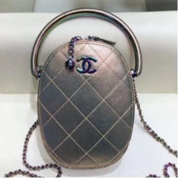 Chanel Grained Metallic Lambskin and Rainbow Metal Camera Case AS0765 Copper 2019 Collection AQ02366 Chanel Grained Metallic Lambskin and Rainbow Metal Camera Case AS0765 Copper 2019 Collection AQ02366