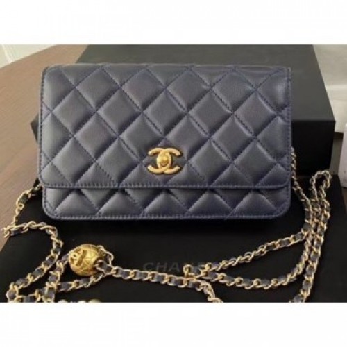 Chanel Pearl Wallet on Chain WOC Bag AP1450 Navy Blue 2020 AQ01034 Chanel Pearl Wallet on Chain WOC Bag AP1450 Navy Blue 2020 AQ01034