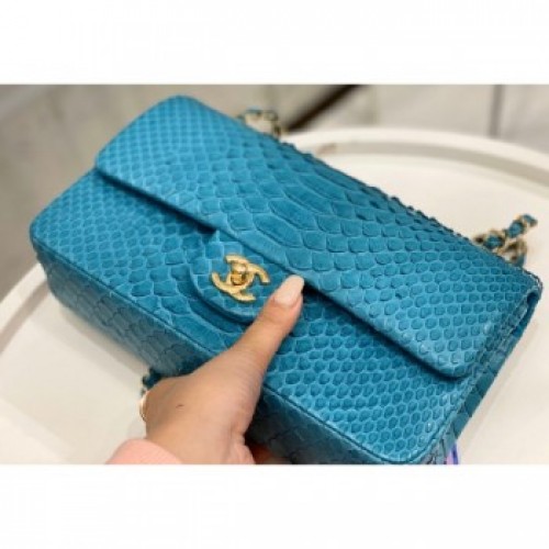 Chanel Python Classic Flap Medium Bag A1112 31 AQ02604