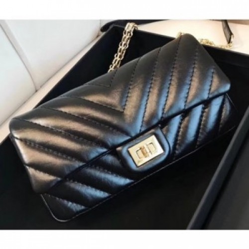 Chanel Chevron Aged Calfksin Waist Bag A57791 Black 2018 AQ03304