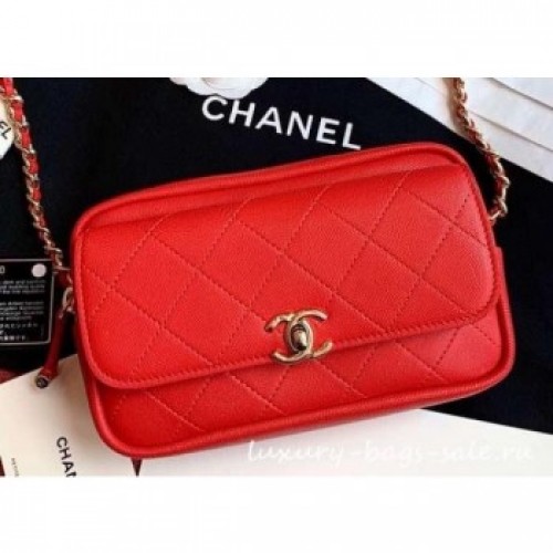 Chanel Casual Trip Waist Bag AS0142 Red 2019 AQ02709