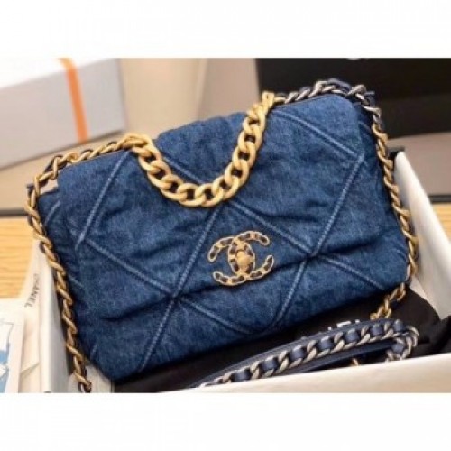 Chanel 19 Small Flap Bag AS1160 Denim 2020 AQ02044 Chanel 19 Small Flap Bag AS1160 Denim 2020 AQ02044