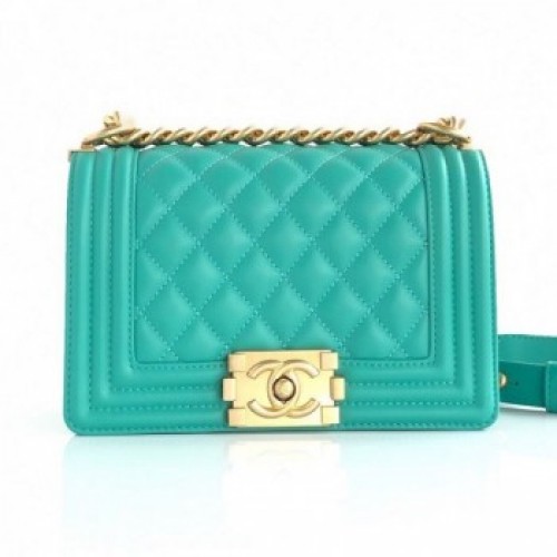 Chanel Quilted Calfskin Small Boy Flap Bag A67085 Green 2019 Collection AQ04347