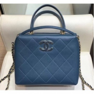 Chanel Quilting Calfskin Mini Bowling Bag AS0351 Cyan 2019 AQ04093 Chanel Quilting Calfskin Mini Bowling Bag AS0351 Cyan 2019 AQ04093