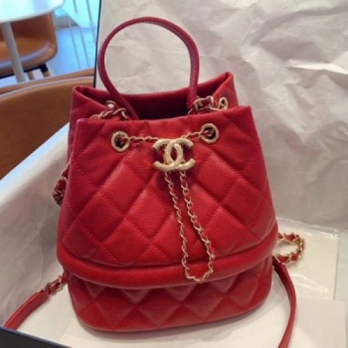 Chanel Quilted Grained Calfskin Small Drawing Bucket Bag AS0894 Red 2019 Collection AQ02342 Chanel Quilted Grained Calfskin Small Drawing Bucket Bag AS0894 Red 2019 Collection AQ02342