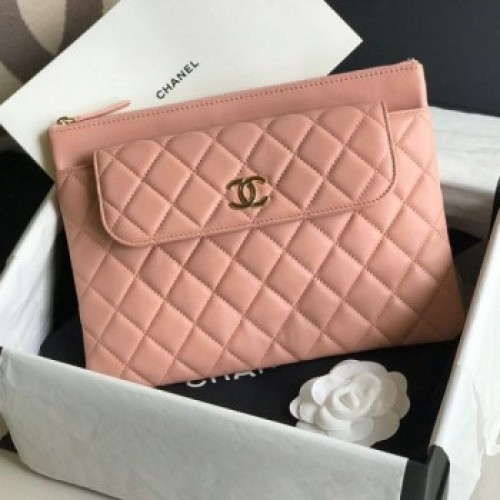Chanel Quilted Lambskin Flap Case Pouch AP1189 Pink 2020 Collection AQ02067 Chanel Quilted Lambskin Flap Case Pouch AP1189 Pink 2020 Collection AQ02067