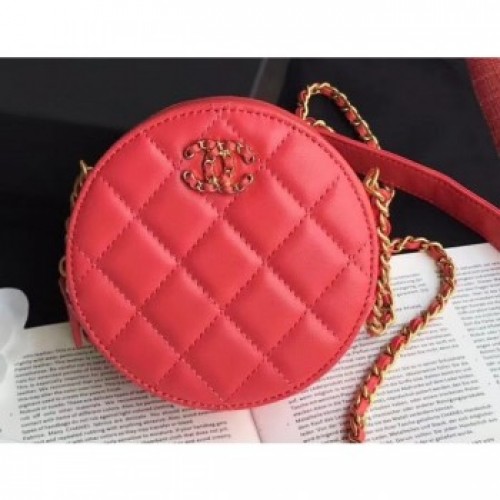Chanel Chain Infinity Round Clutch with Chain AP0725 Red 2019 AQ01385 Chanel Chain Infinity Round Clutch with Chain AP0725 Red 2019 AQ01385